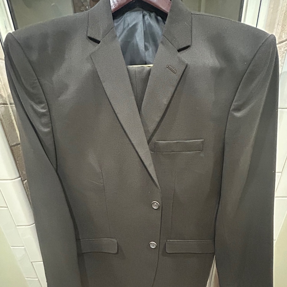 Like new Greg Normal suit - chocolate brown